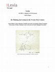 Research paper thumbnail of Lexia - Call for Papers: "Re-Thinking Juri Lotman in the Twenty-First Century"