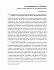 Research paper thumbnail of Abrandamentos que adiantam: sobre o teatro estático de Fernando Pessoa