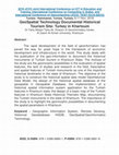 Research paper thumbnail of GeospatialTechnology DocumentalHistorical Tourism Site: Turkey in Khartoum