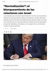 Research paper thumbnail of "Normalización": el blanqueamiento de las relaciones con Israel (2020)