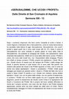 Research paper thumbnail of GERUSALEMME Sermone 13 di San Cromazio di Aquileia OMELIA PER LA DOMENICA DELLE PALME