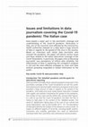 Research paper thumbnail of Issues and limitations in data journalism covering the Covid-19 pandemic: The Italian case