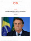 Research paper thumbnail of Um Supremo Juizado Especial Constitucional JOTA Info