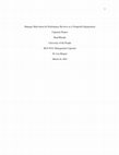 Research paper thumbnail of Manager Motivation for Performance Reviews at A Nonprofit Organization Capstone Project BUS 5910: Management Capstone