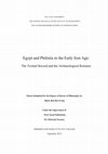 Research paper thumbnail of Part 2: Egypt and the Philistine Settlement