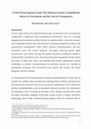 Research paper thumbnail of A One-Person Supreme Court? The Attorney General, Constitutional Advice to Government, and the Case for Transparency