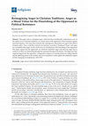 Research paper thumbnail of Reimagining Anger in Christian Traditions: Anger as a Moral Virtue for the Flourishing of the Oppressed in Political Resistance