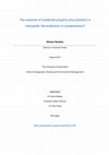 Research paper thumbnail of The evolution of residential property price premia in a metropolis: Reconstitution or contamination? School of Geography, Planning and Environmental Management