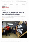 Research paper thumbnail of Bollocks to the people was the Centrists election slogan