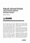 Research paper thumbnail of İsrail Siyasetinde Arap Partilerinin Değişen Rolü