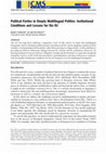 Research paper thumbnail of Political Parties in Deeply Multilingual Polities: Institutional Conditions and Lessons for the EU