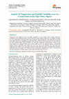 Research paper thumbnail of Analysis of Temperature and Rainfall Variability over two Coastal States in the Niger Delta, Nigeria