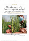 Research paper thumbnail of ‘Negative support’ to Indian farmers: myth or reality?