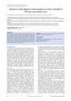 Research paper thumbnail of Kuryliuk Y, Filippov S, Kushnir I, Shvedova H, Berizko V. Subjects of the Right to Information on One’s Health in Private and Public Law. SRP. 2020; 11(10): 827-831.