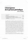 Research paper thumbnail of 2020 - L'émergence de la presse périodique