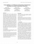 Research paper thumbnail of Frame Shifting as a Challenge to Integrating Computational Thinking in Secondary Mathematics Education