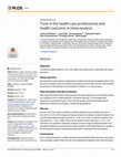 Research paper thumbnail of Trust in the health care professional and health outcome: A meta-analysis