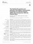 Research paper thumbnail of The Healing Encounters and Attitudes Lists (HEAL): Psychometric Properties of a German Version (HEAL-D) in Comparison With the Original HEAL