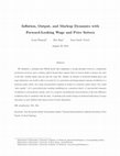 Research paper thumbnail of Inflation, Output, and Markup Dynamics with Forward-Looking Wage and Price Setters