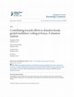 Research paper thumbnail of Contributing towards efforts to abandon female genital mutilation/cutting in Kenya: A situation analysis