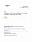 Research paper thumbnail of Medicalization of female genital cutting among the Abagusii in Nyanza Province, Kenya