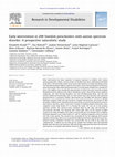 Research paper thumbnail of Early intervention in 208 Swedish preschoolers with autism spectrum disorder. A prospective naturalistic study