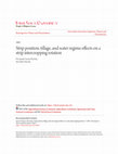 Research paper thumbnail of Strip position, tillage, and water regime effects on a strip intercropping rotation