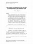 Research paper thumbnail of Whose Values Are You Living When You’re Living Your Values? An Existential Approach To Values Clarification Coaching