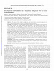 Research paper thumbnail of Development and Validation of a Situational Judgement Test to Assess Professionalism