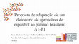 Research paper thumbnail of Proposta de adaptação de um dicionário de aprendizes de espanhol ao público brasileiro A1-B1