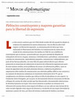 Research paper thumbnail of Plebiscito constituyente y mayores garantías para la libertad de expresión - Le Monde Diplomatique 2020