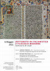 Research paper thumbnail of Seminario di studi. Interventi di Simone Albonico, Lorenzo Tomasin, Richard Trachsler (Scuola Normale Superiore, Dottorato in Italianistica e filologia moderna, 6 maggio 2021, on line).