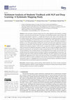 Research paper thumbnail of Sentiment Analysis of Students' Feedback with NLP and Deep Learning: A Systematic Mapping Study