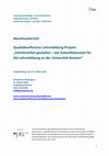 Research paper thumbnail of Abschlussbericht Qualitätsoffensive Lehrerbildung-Projekt: "Schnittstellen gestalten -das Zukunftskonzept für die Lehrerbildung an der Universität Bremen"