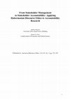 Research paper thumbnail of From Stakeholder Management to Stakeholder Accountability: Applying Habermasian Discourse Ethics to Accountability Research