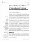 Research paper thumbnail of Comparative Genomics Between Saccharomyces kudriavzevii and S. cerevisiae Applied to Identify Mechanisms Involved in Adaptation