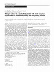 Research paper thumbnail of Nitrogen balance in a paddy field planted with whole crop rice (Oryza sativa cv. Kusahonami) during two rice-growing seasons