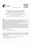 Research paper thumbnail of Disciplinary choices of mothers of deaf children and mothers of normally hearing children