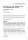 Research paper thumbnail of Income Inequality and Carbon Emissions in Post-Soviet Nations, 1992–2009