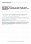 Research paper thumbnail of Power, proximity, and physiology: does income inequality and racial composition amplify the impacts of air pollution on life expectancy in the United States?