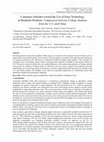 Research paper thumbnail of Consumer Attitudes toward the Use of Gene Technology in Breakfast Products: Comparison between College Students from the U.S. and China