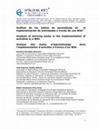 Research paper thumbnail of Análisis de los estilos de aprendizaje en la implementación de actividades a través de una Wiki