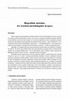 Research paper thumbnail of Biografinis metodas: dvi teorinės-metodologinės kryptys