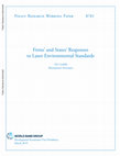 Research paper thumbnail of Firms' and States' Responses to Laxer Environmental Standards