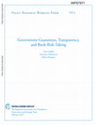 Research paper thumbnail of Government Guarantees, Transparency, and Bank Risk-Taking