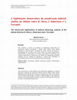 Research paper thumbnail of A legitimação democrática da ponderação judicial: análise do debate entre R. Alexy, J. Habermas e L. Ferrajoli