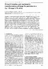 Research paper thumbnail of Growth kinetics and martensitic transformation of large Fe particles in a Cu-1.5 mass% Fe alloy