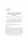 Research paper thumbnail of Number of Zeros of a Polynomial in a Specific Region with Restricted Coefficients