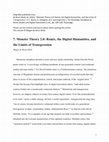 Research paper thumbnail of Monster Theory 2.0: Remix, the Digital Humanities, and the Limits of Transgression