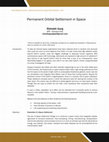 Research paper thumbnail of Permanent Orbital Settlement in Space